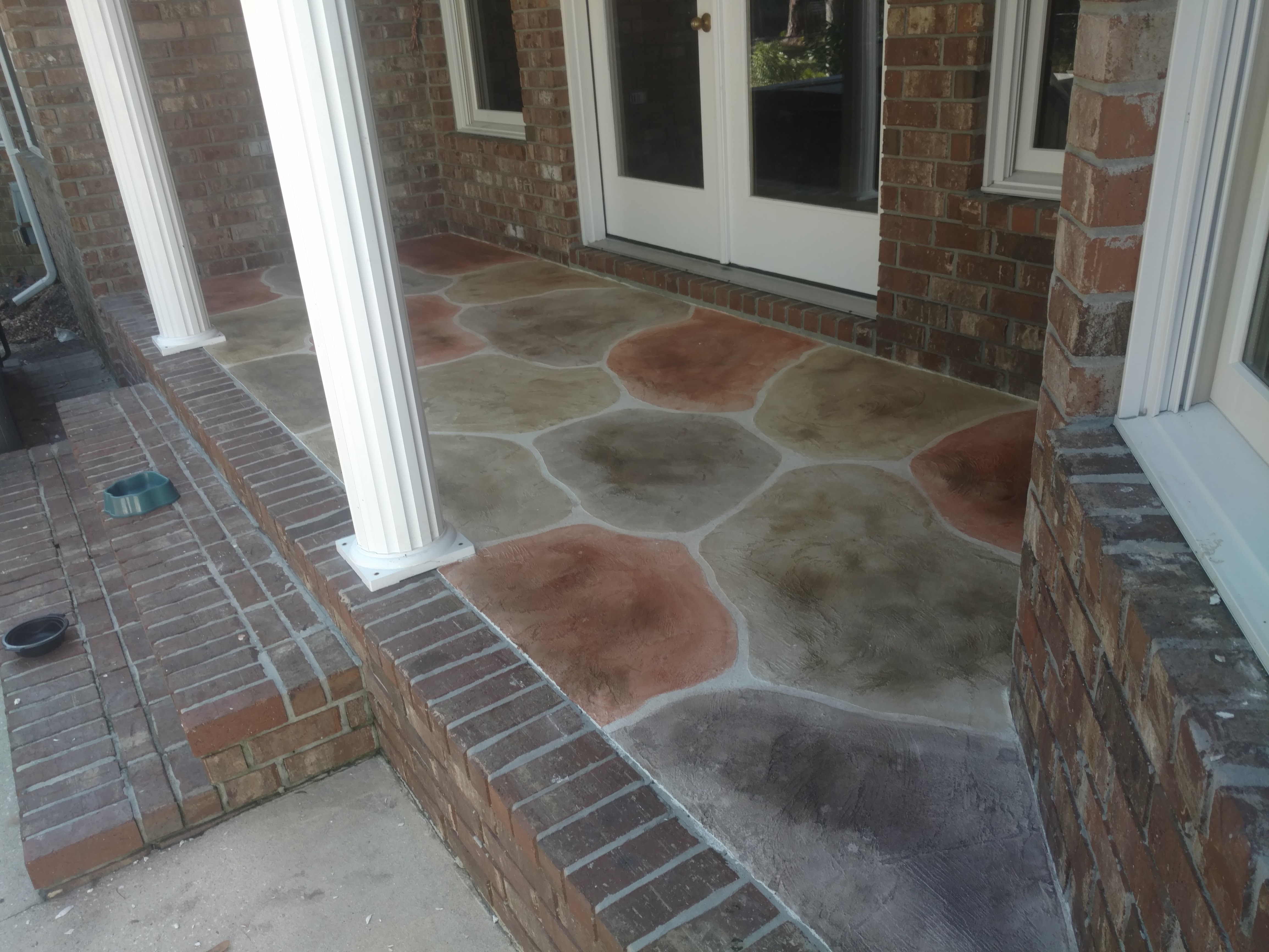 Decorative stone concrete front porch coating Hinesville GA