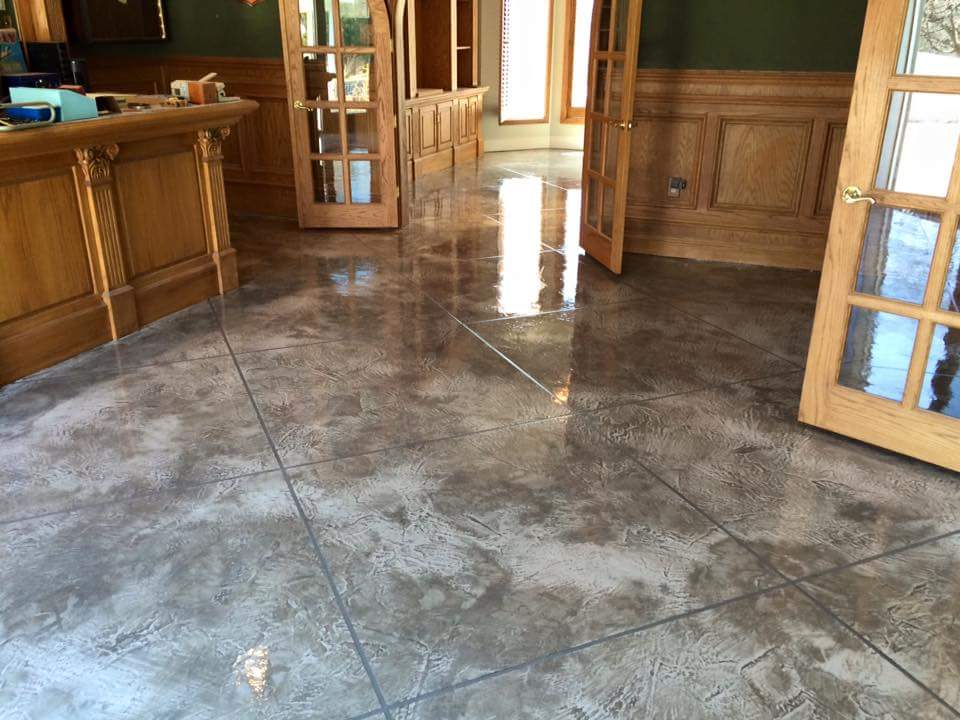 Residential decorative concrete flooring in Hinesville GA